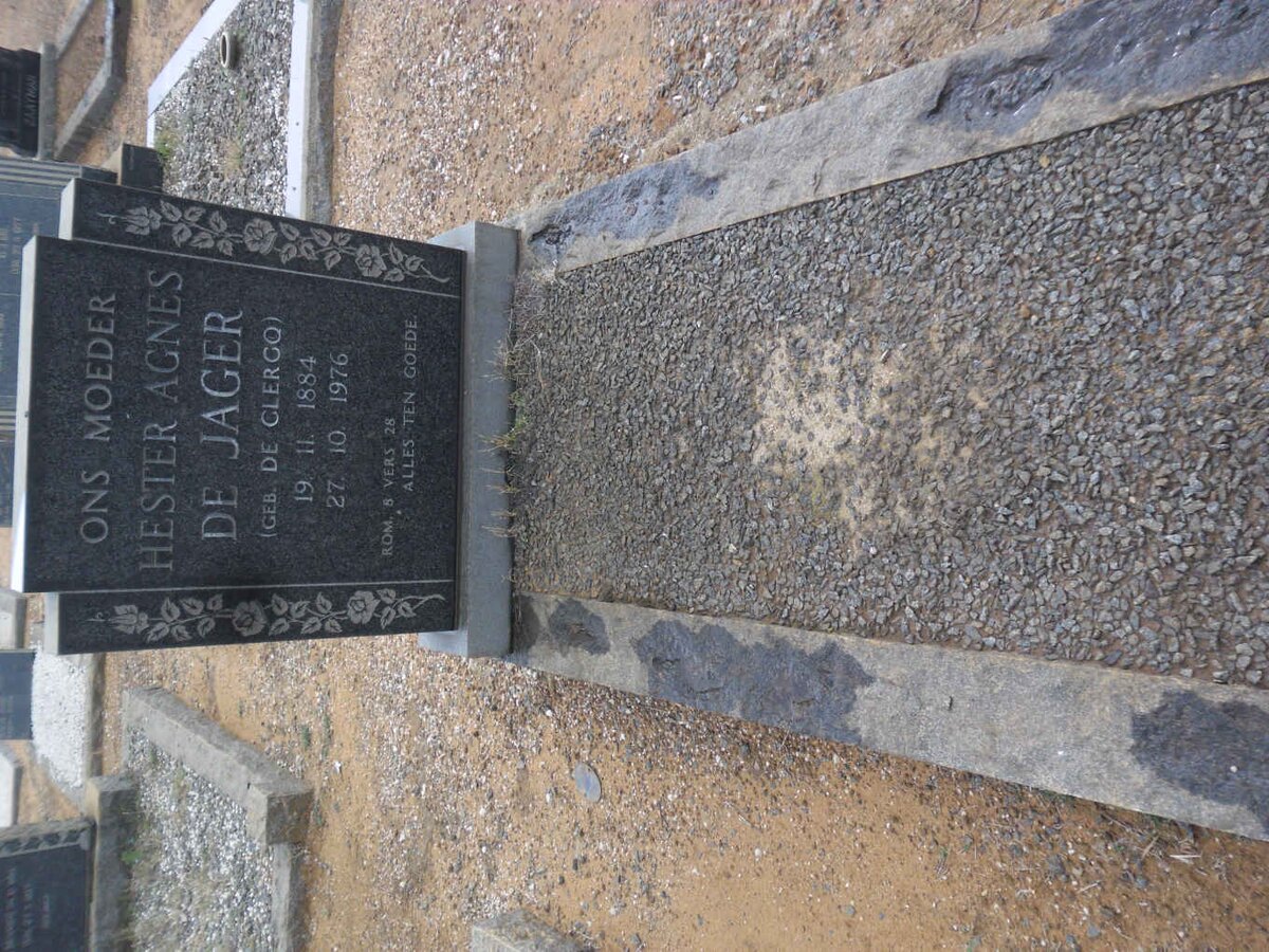 JAGER Hester Agnes, de nee DE CLERCQ 1884-1976