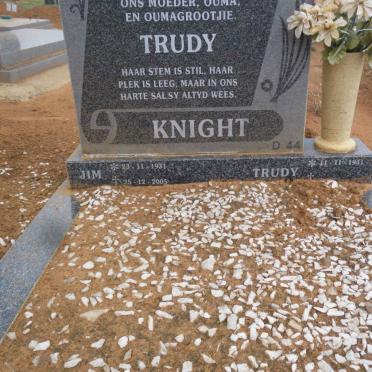KNIGHT Jim 1931-2005 &amp; Trudy 1941-