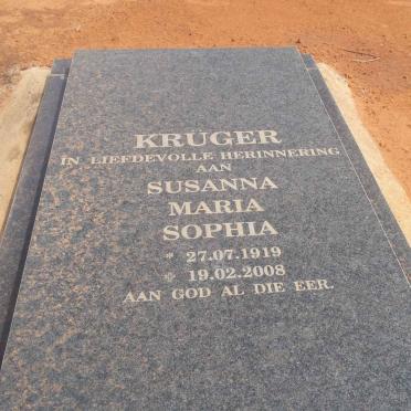 KRÜGER Susanna Maria Sophia 1919-2008