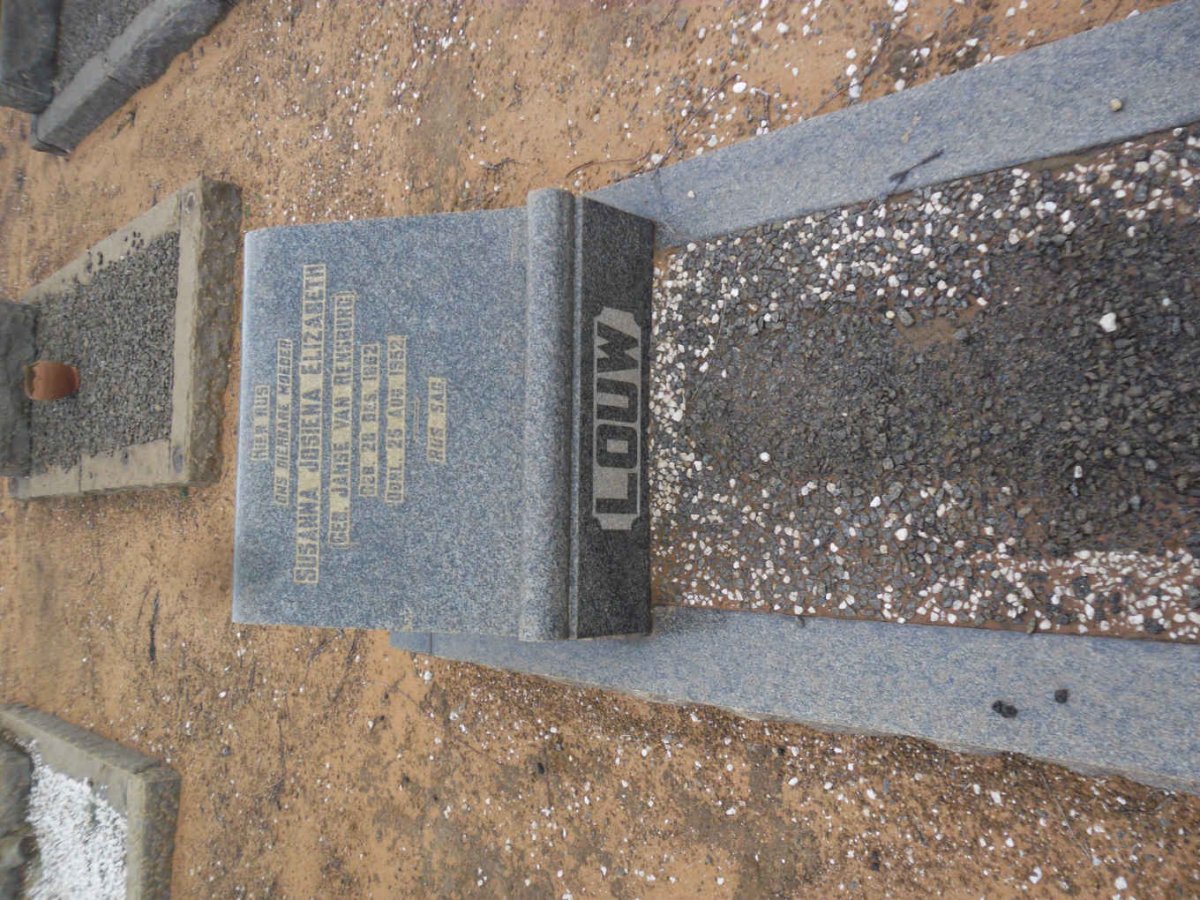 LOUW Susanna Josiena Elizabeth nee JANSE VAN RENSBURG 1862-1952