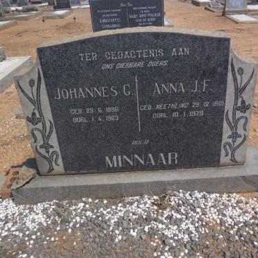 MINNAAR Johannes G. 1896-1963 &amp; Anna J.F. NEETHLING 1901-1979