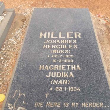 MILLER Johannes Hercules 1929-1999 &amp; Magrietha Judika 1934-