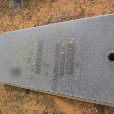 MOSTERT Isabella Maria Susanna nee GOOSEN 1938-1988 :: GOOSEN Susanna Catharina Magdalena 1946-