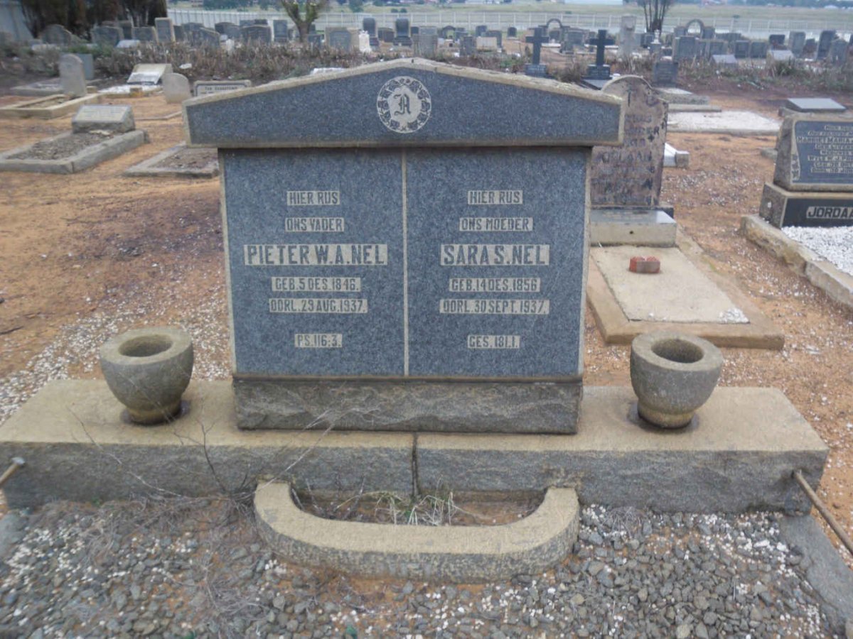 NEL Pieter W.A. 1846-1937 &amp; Sara S. 1856-1937