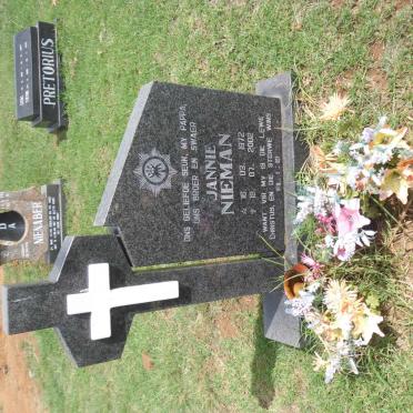 NIEMAN Jannie 1972-2002