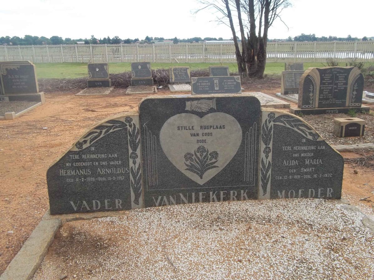 NIEKERK Hermanus Arnoldus, van 1886-1957 &amp; Alida Maria SWART 1891-1972