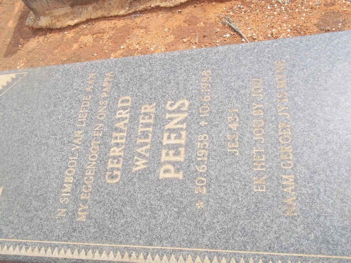 PEENS Gerhard Walter 1958-1988