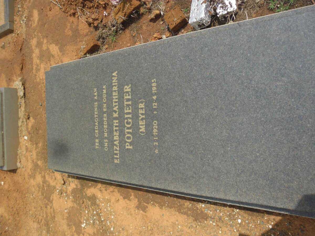 POTGIETER Elizabeth Katherina nee MEYER 1920-1985