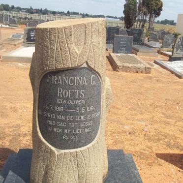 ROETS Francina G. nee OLIVIER 1916-1964