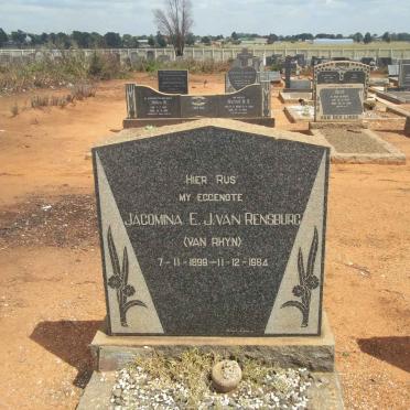 RENSBURG Jacomina E., J. van nee VAN RHYN 1899-1964