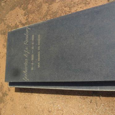 RENSBURG Gerhardus C., J. v. 1909-1968