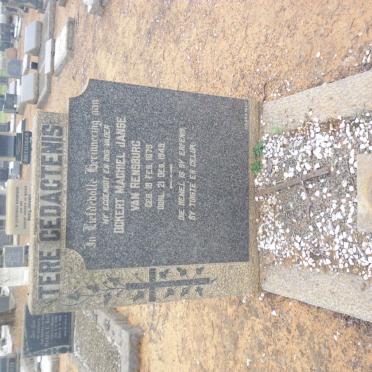 RENSBURG Ockert Machiel, Janse van 1879-1949