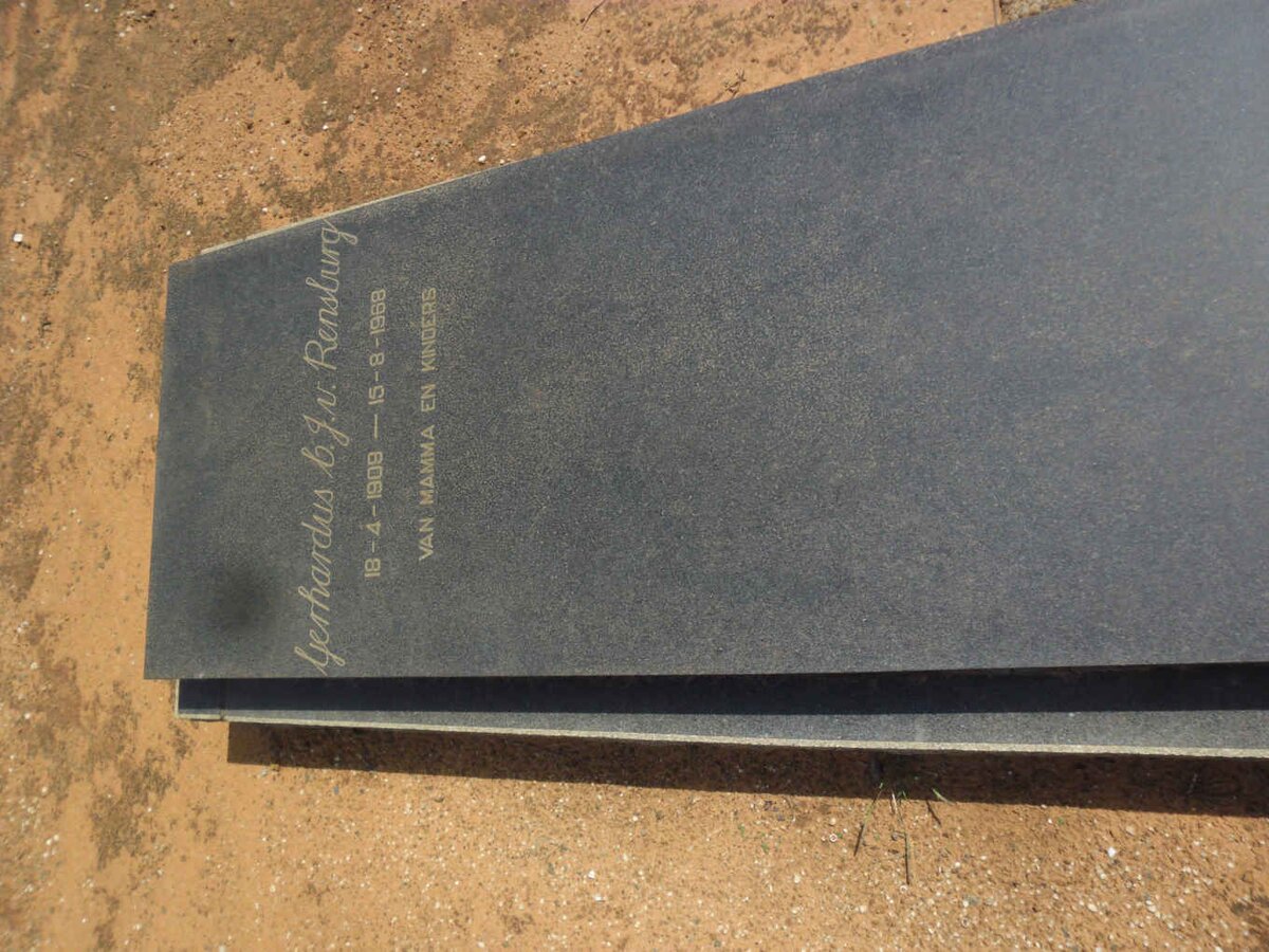 RENSBURG Gerhardus C., J. v. 1909-1968