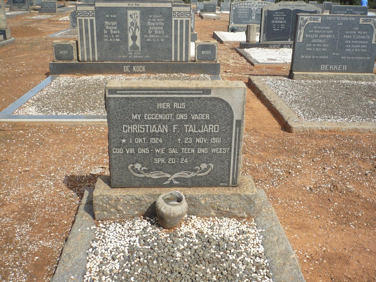 TALJARD Christiaan F. 1924-1961