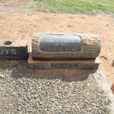 UYS Anna Elizabeth nee DE WET 1907-1984