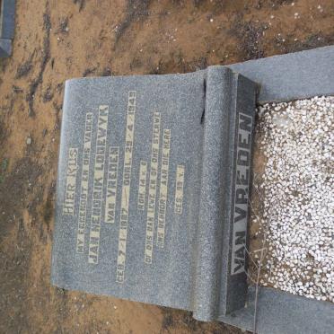 VREDEN Jan Hendrik Lodewyk, van 1887-1949