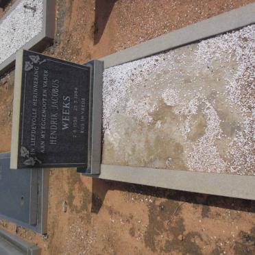 WEEKS Hendrik Jacobus 1958-1984