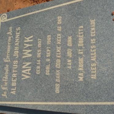 WYK Albertus Johannes, van 1907-1969