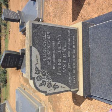 WALT Hendrik Lodewyk, van der 1887-1968