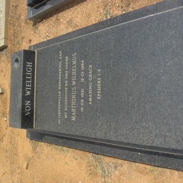 WIELLIGH Marthinus Wilhelmus, von 1921-1984