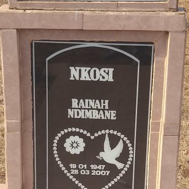 MBATHA Nkosi Rainah Ndimbane 1947-2007