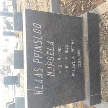 PRINSLOO Klaas 1915-1985
