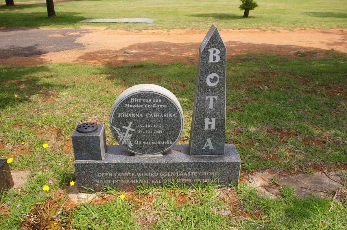 BOTHA Johanna Catharina 1937-2005