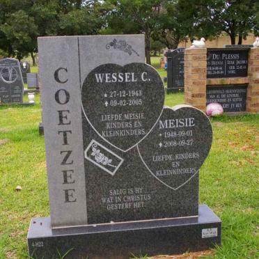 COETZEE Wessel C. 1943-2005 &amp; Meisie 1948-2008