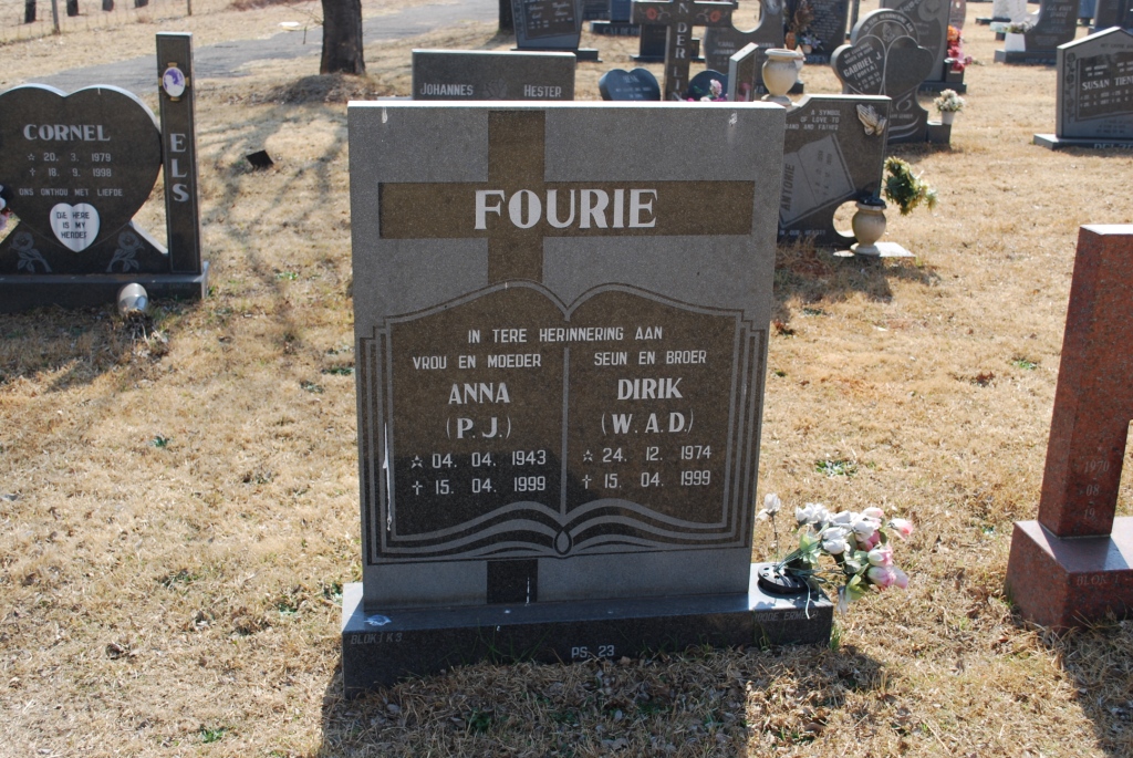 FOURIE  P.J. 1943-1999 :: FOURIE W.A.D. 1974-1999