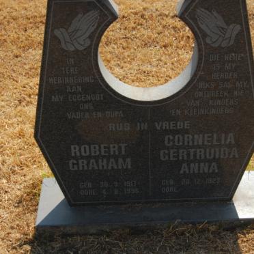 GRAHAM Robert 1917-1996 &amp; Cornelia Gertruida Anna 1923-
