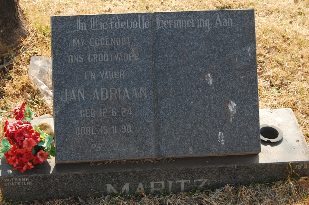 MARITZ Jan Adriaan 1924-1990