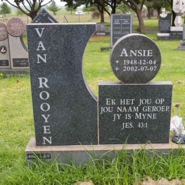 ROOYEN Ansie, van 1948-2002