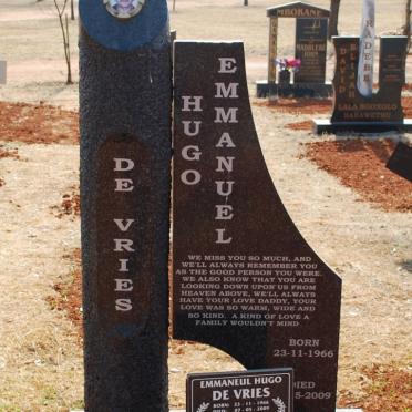 VRIES Emmanuel Hugo, de 1966-2009