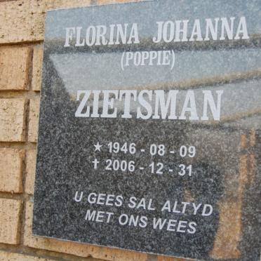 ZIETSMAN Florina Johanna 1946-2006