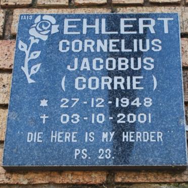 EHLERT Cornelius Jacobus 1948-2001