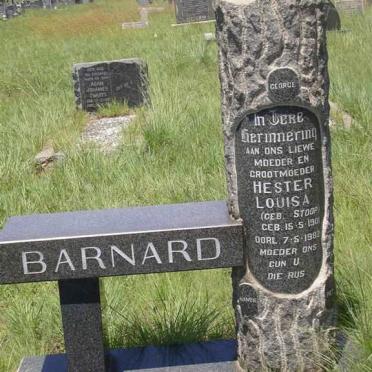 BARNARD Hester Louisa nee STOOP 1901-1982