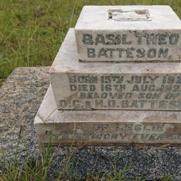 BATTESON Basil Theo 1921-1922