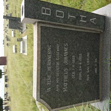 BOTHA Mattheus Johannes 1909-1965