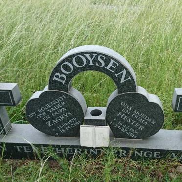 BOOYSEN Zagrys 1929-2001 &amp; Hester 1936-2014