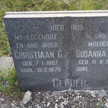GERBER Christiaan C. 1897-1975 &amp; Susanna C.P. 1910-