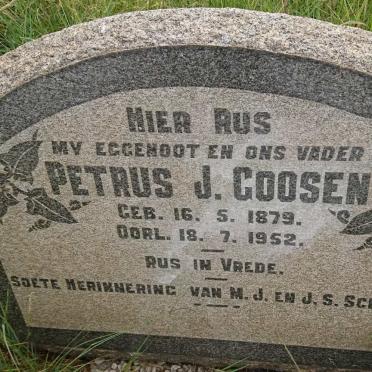 GOOSEN Petrus J. 1879-1952
