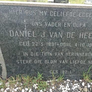 HEEVER Daniel J., van de 1891-1967