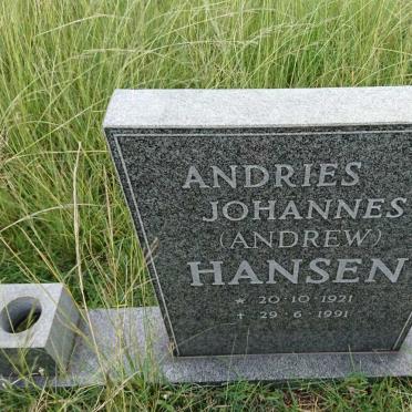 HANSEN Andries Johannes 1921-1991