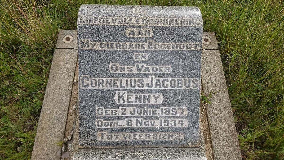 KENNY Cornelius Jacobus 1897-1934