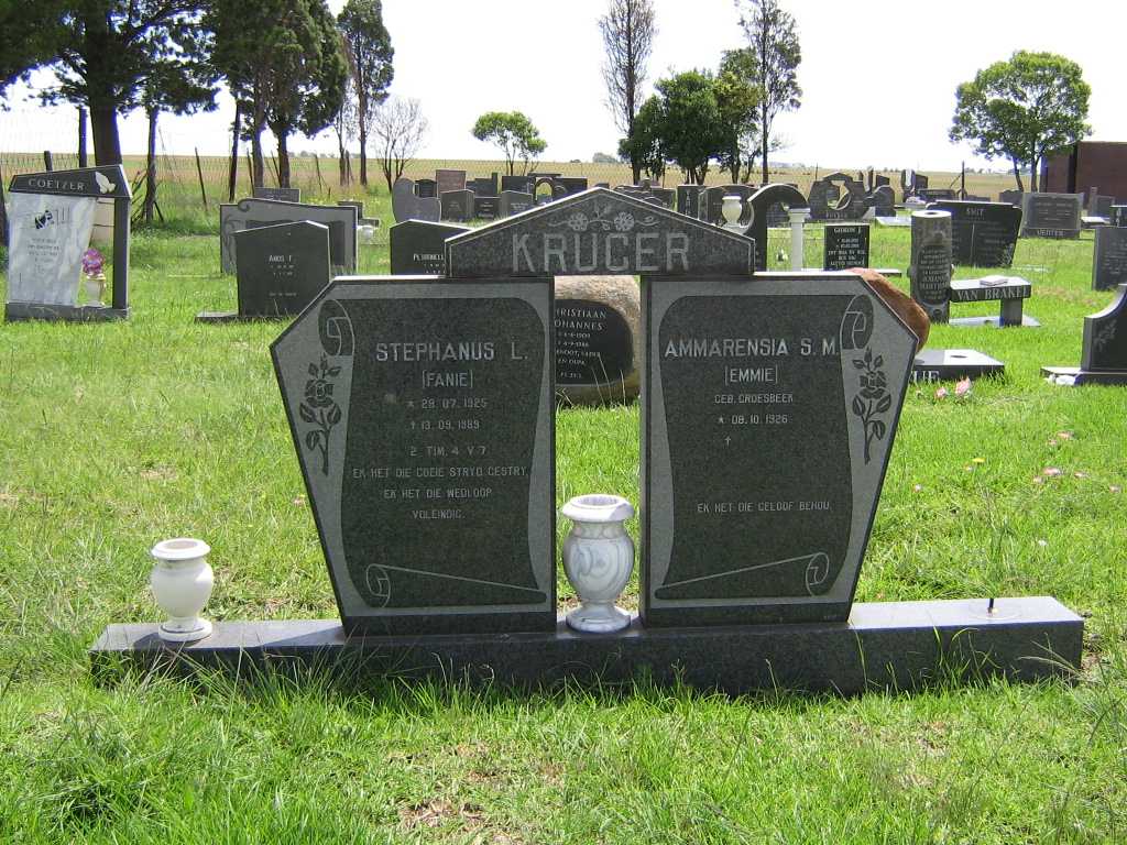KRUGER Stephanus L. 1925-1989 &amp; Ammarensia S.M. GROESBEEK 1926-
