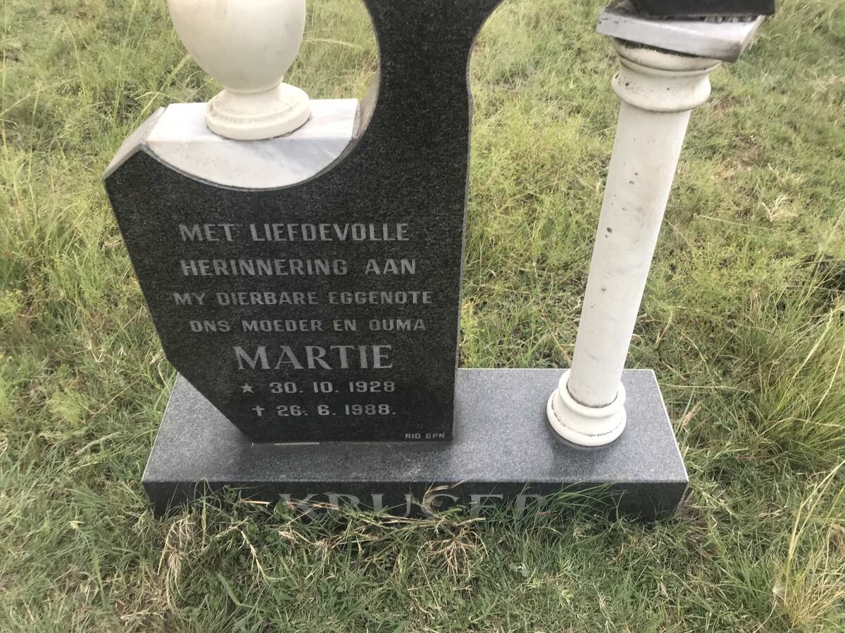 KRUGER Martie 1928-1988