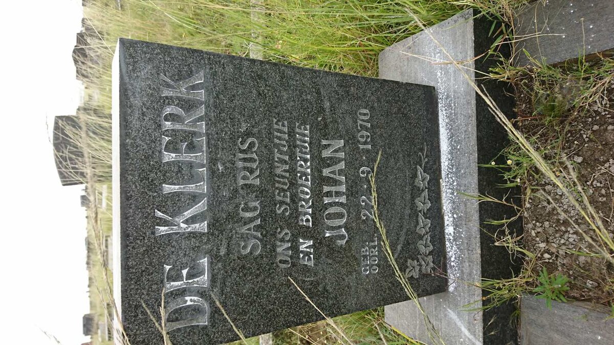 KLERK Johan, de 1970-1970