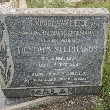 MALAN Hendrik Stephanus 1884-1954