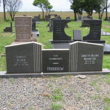 ROSSOUW Charles Alfred 1925-1984 &amp; Janetta Helena 1927-1999
