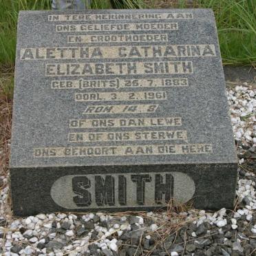 SMITH Alettha Catharina Elizabeth nee BRITS 1883-1961